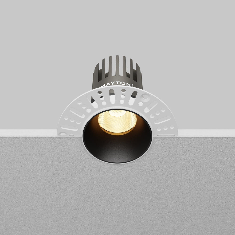 Maytoni downlight Dip LED 50° вграден кръгъл осветител, черен