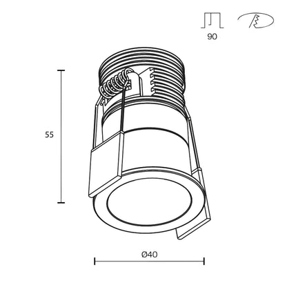Maytoni downlight Minor LED 24° вграден кръгъл осветител