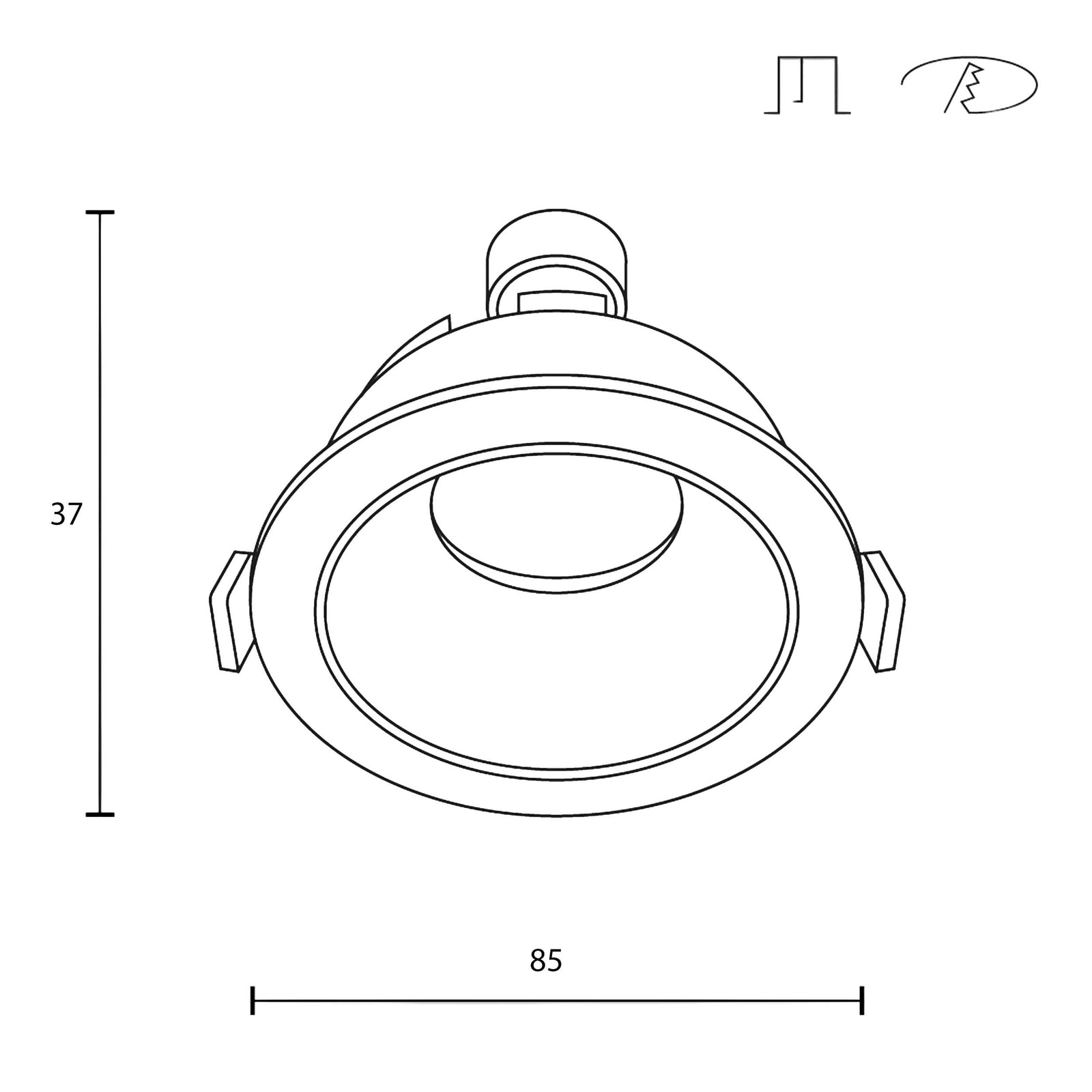 Maytoni downlight Share GU10 вграден кръгъл осветител