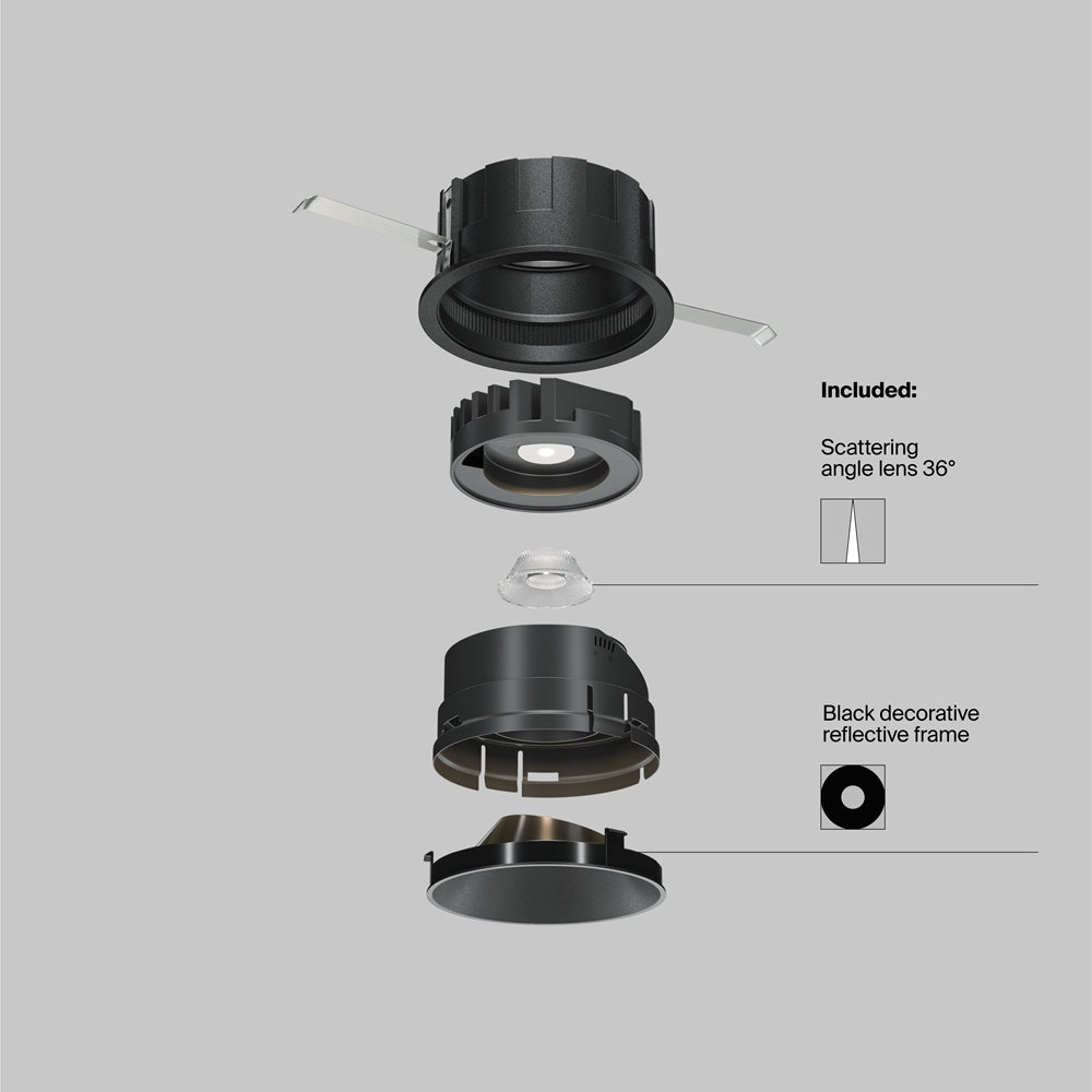 Maytoni downlight Wise LED 36° вграден кръгъл осветител