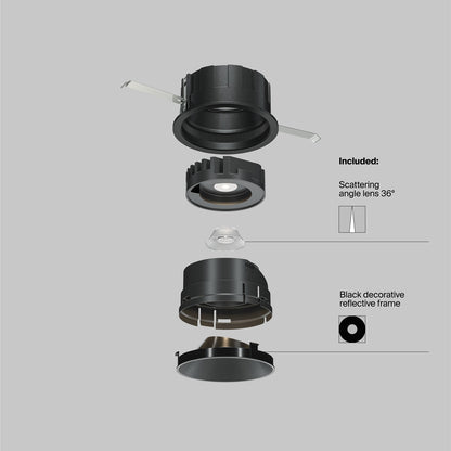 Maytoni downlight Wise LED 36° вграден кръгъл осветител