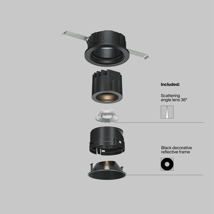 Maytoni downlight Wise LED 36° вграден кръгъл осветител