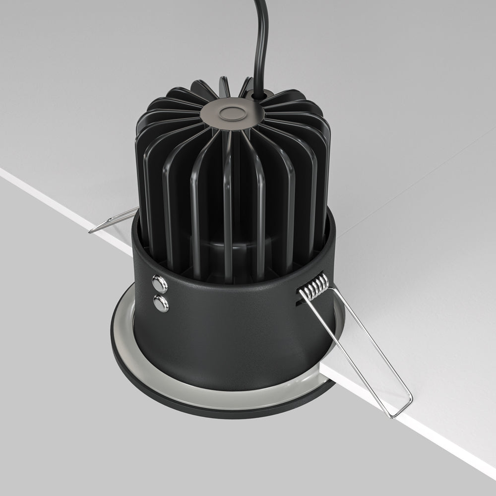 Maytoni downlight Zoom LED 60° вграден кръгъл осветител, черен