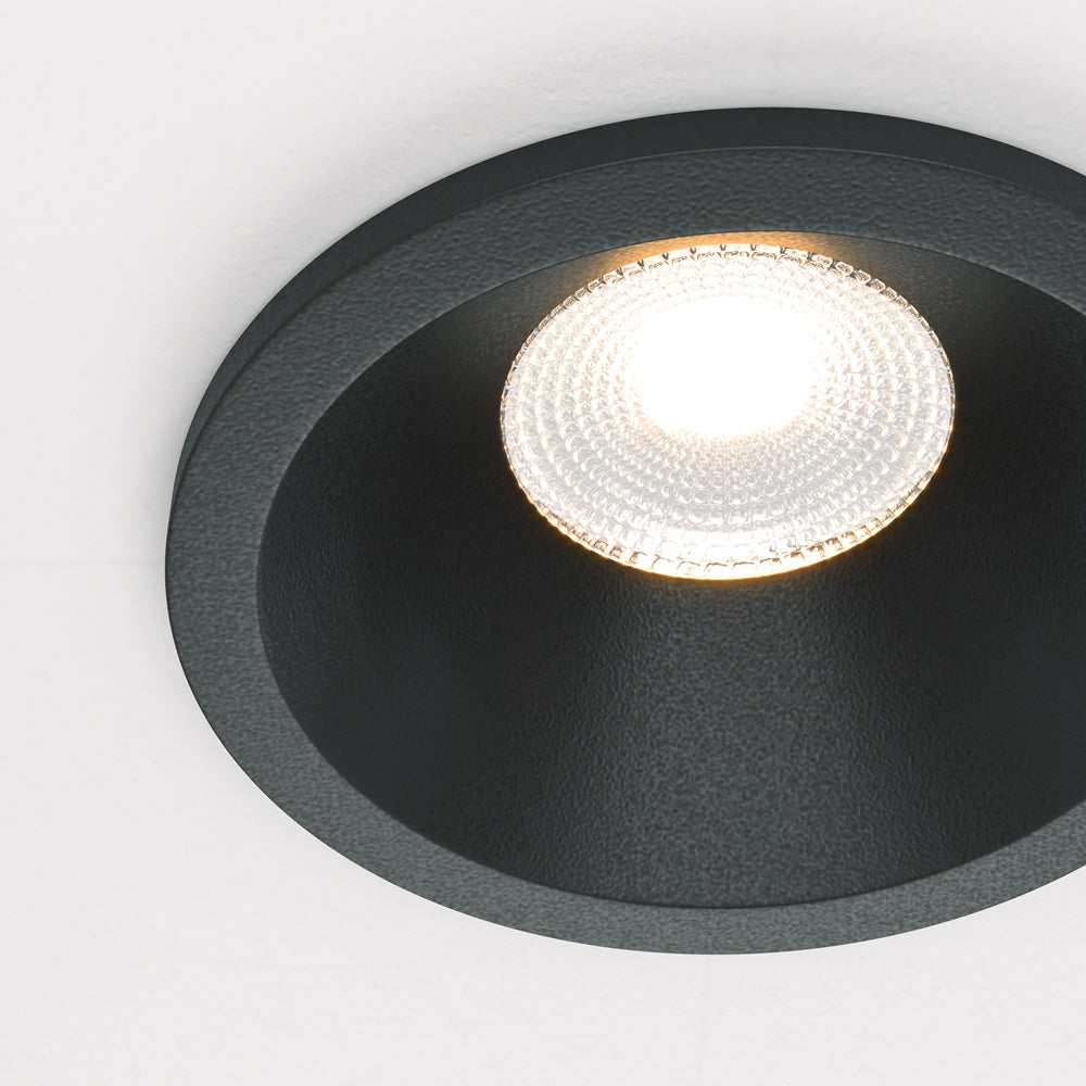 Maytoni downlight Zoom LED 60° вграден кръгъл осветител, черен