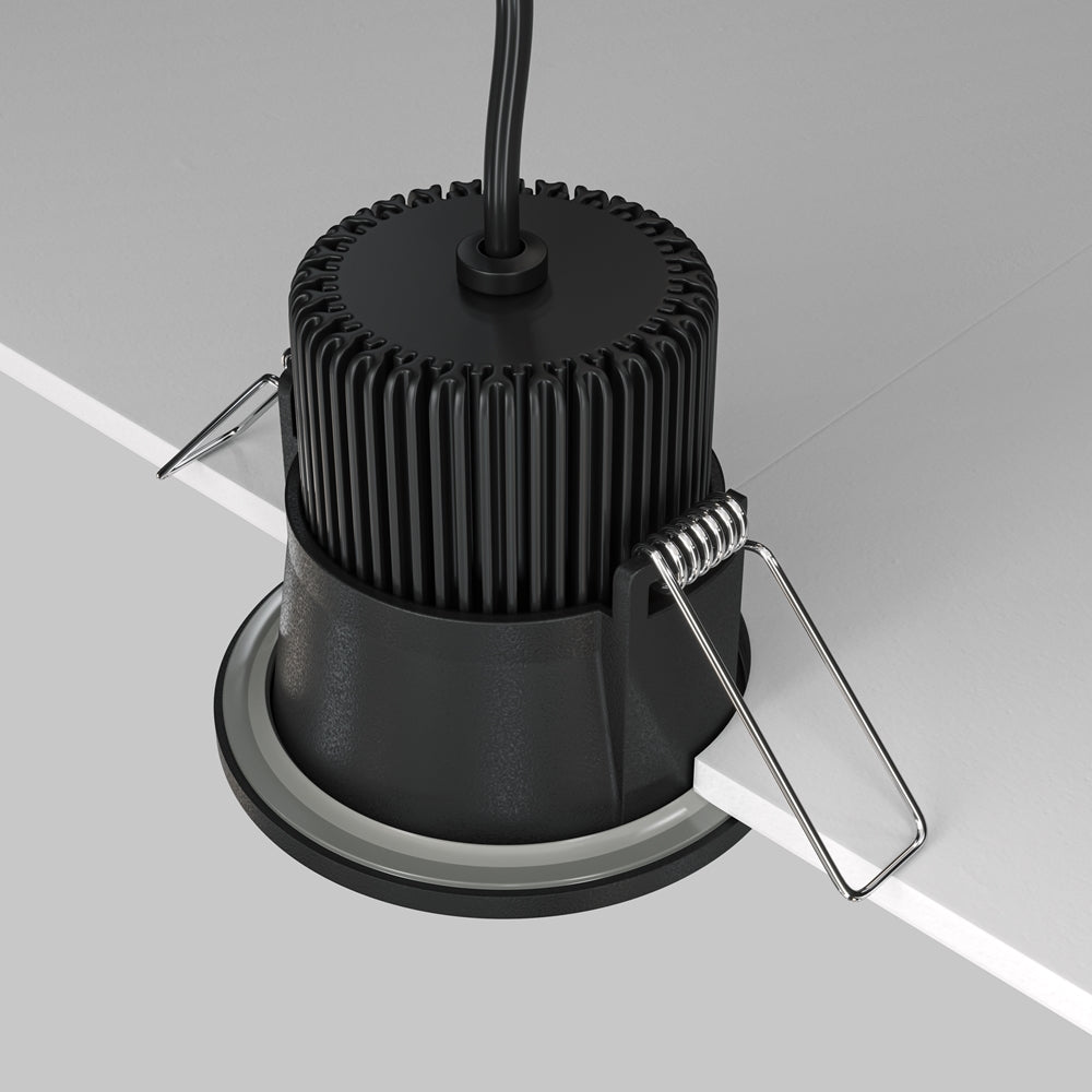 Maytoni downlight Zoom LED 60° вграден кръгъл осветител, черен