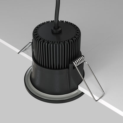 Maytoni downlight Zoom LED 60° вграден кръгъл осветител, черен