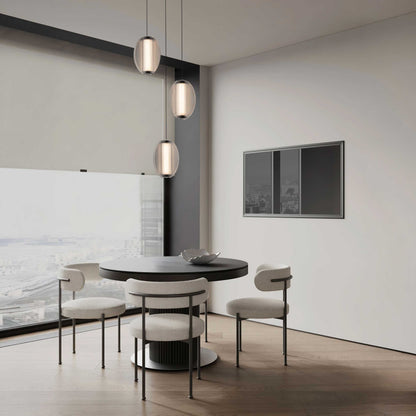 Nova Luce Noir LED висяща лампа с вертикална осветяваща ос