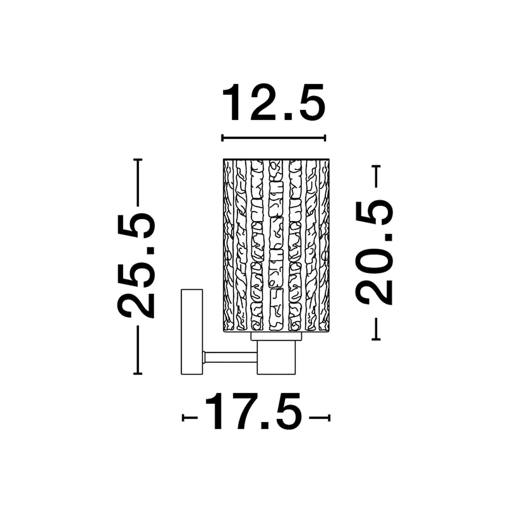 Nova Luce Certa E27 skleněné nástěnné svítidlo
