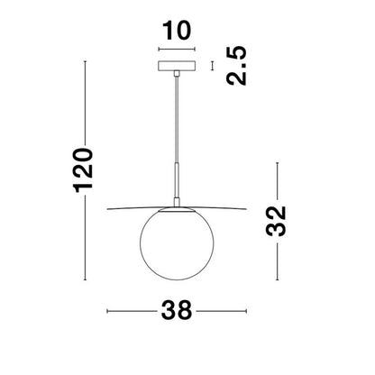 Nova Luce Obbit E27 висящо осветително тяло