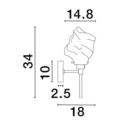 Nova Luce Odelle E14 nástěnné skleněné svítidlo