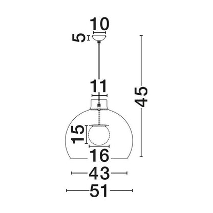 Nova Luce Obbit E27 висящо осветително тяло