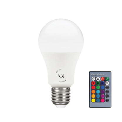 LED лампа VK Light Classic Plastic RGB E27 ø60 4W с възможност за регулиране на яркостта