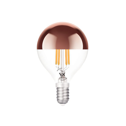 LED крушка VK Light Mini Globe Filament Pink Copper E14 2700K 4,5W с възможност за регулиране на яркостта