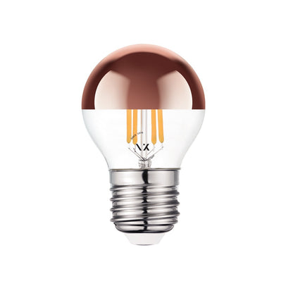 LED крушка VK Light Mini Globe Filament Pink Copper E27 2700K 4,5W с възможност за регулиране на яркостта