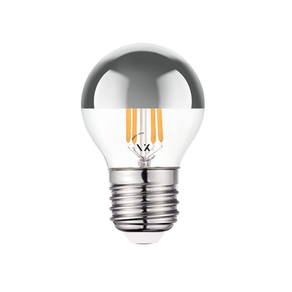 LED крушка VK Light Mini Globe Filament Silver E27 2700K 4,5W с възможност за регулиране на яркостта