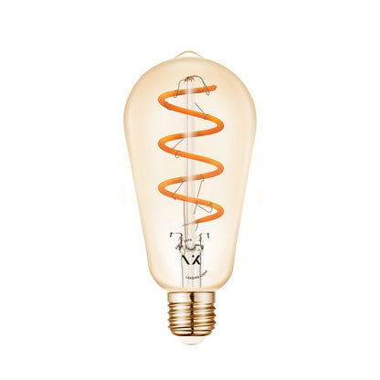 LED лампа VK Light Spiral Filament Amber ST64 E27 2200K 4,5W с възможност за регулиране на яркостта