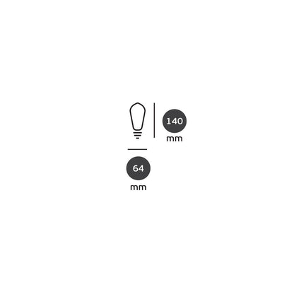 LED лампа VK Light Spiral Filament Amber ST64 E27 2200K 4,5W с възможност за регулиране на яркостта