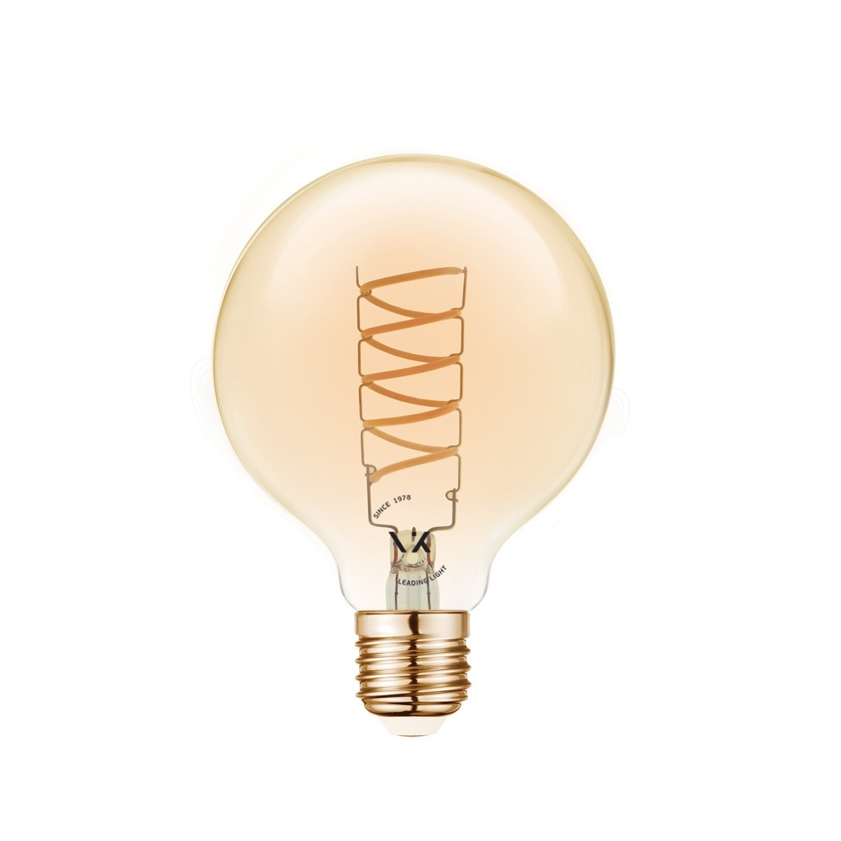 LED крушка VK Light Spiral Filament Amber-G80 E27 2200K 4,5W с възможност за регулиране на яркостта