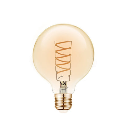 LED крушка VK Light Spiral Filament Amber-G80 E27 2200K 4,5W с възможност за регулиране на яркостта