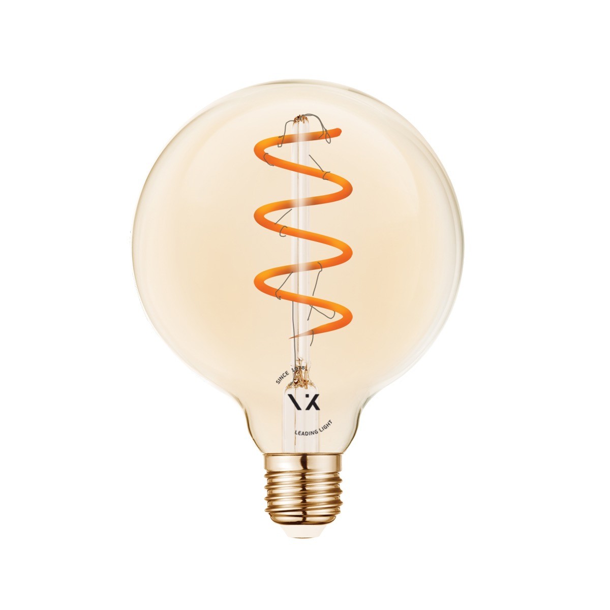 LED крушка VK Light Spiral Filament Amber-G95 E27 2200K 4,5W с възможност за регулиране на яркостта