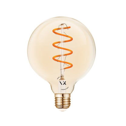 LED крушка VK Light Spiral Filament Amber-G95 E27 2200K 4,5W с възможност за регулиране на яркостта