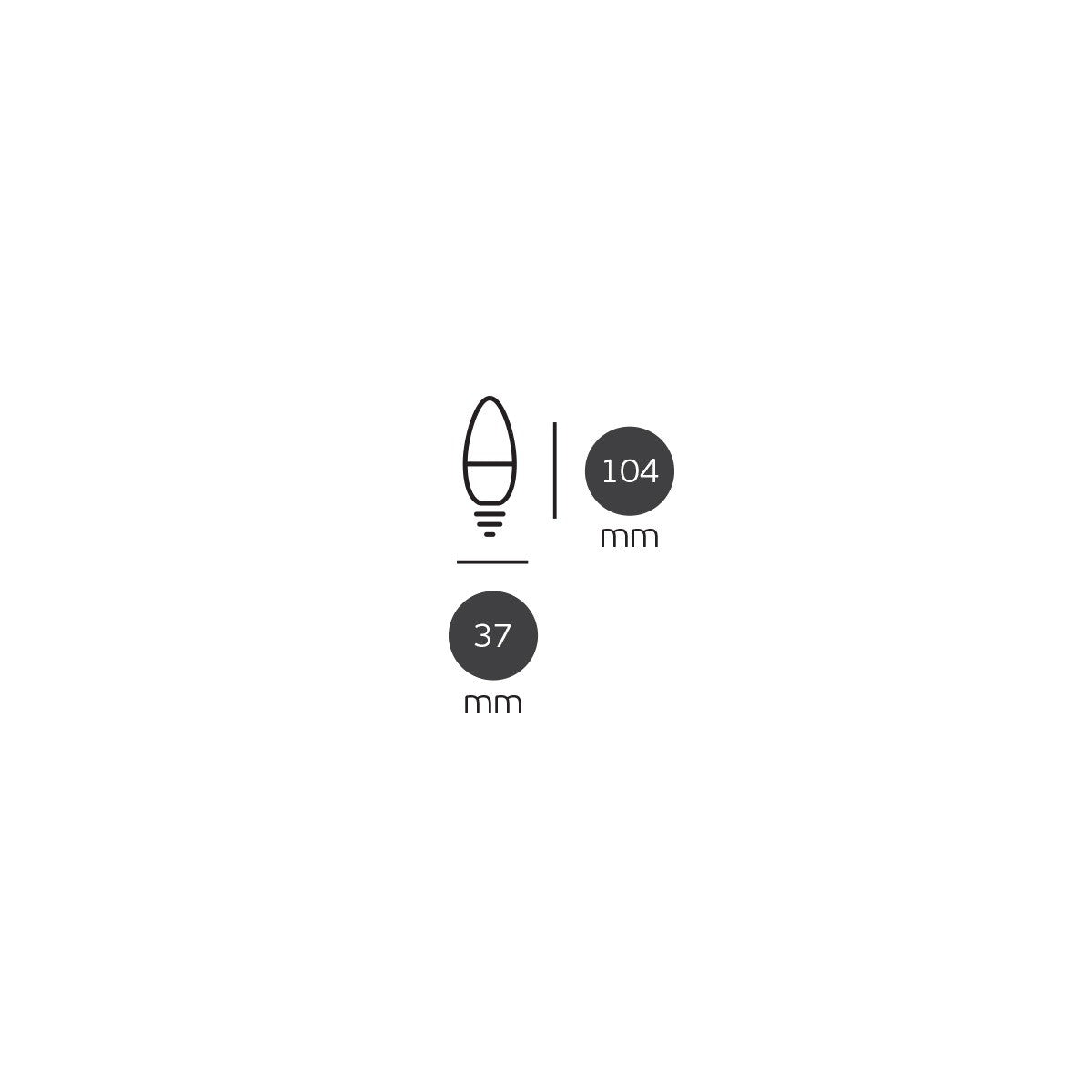 LED лампа VK Light Candle Plastic E14 9W