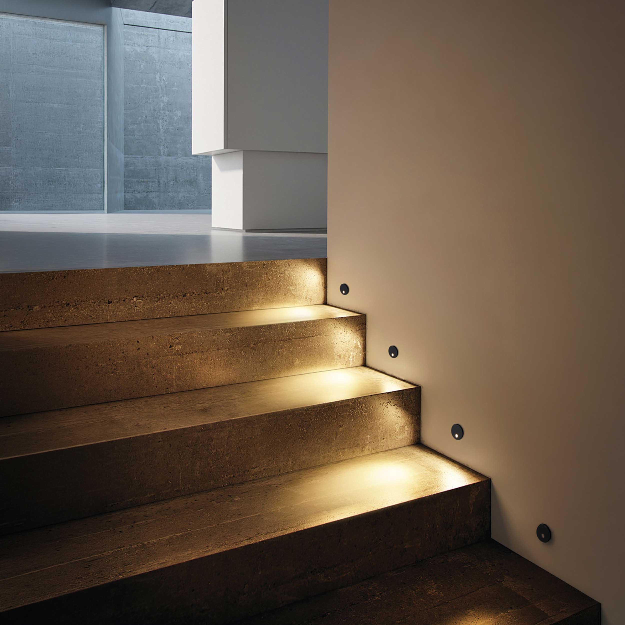 VK Light Fune LED вграден осветител за стълбище, кръгъл