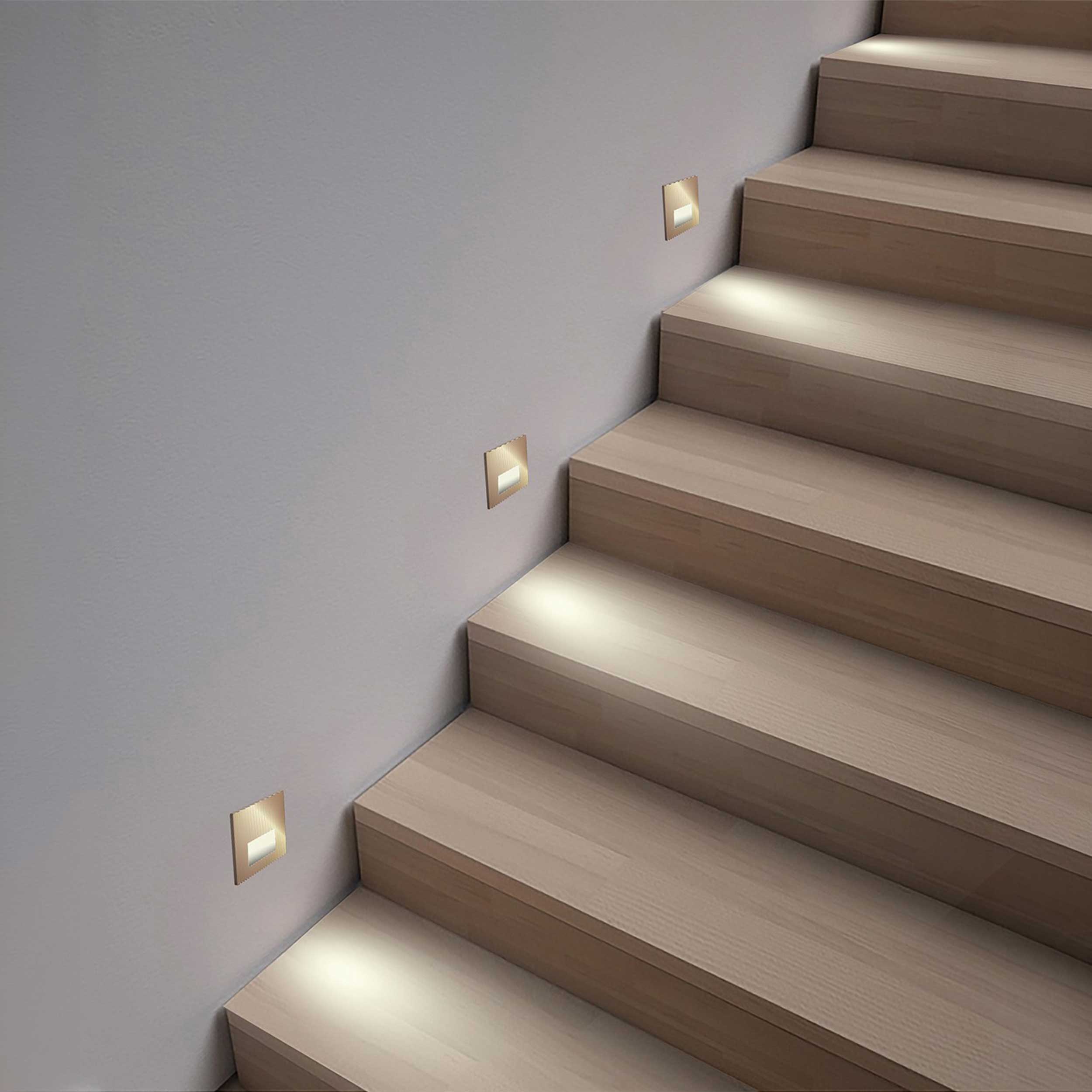 VK Light Fune LED вграден осветител за стълбище, квадратен