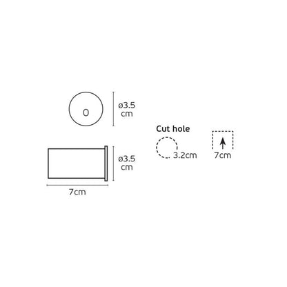 VK Light Fune LED вграден осветител за стълбище, кръгъл, IP67