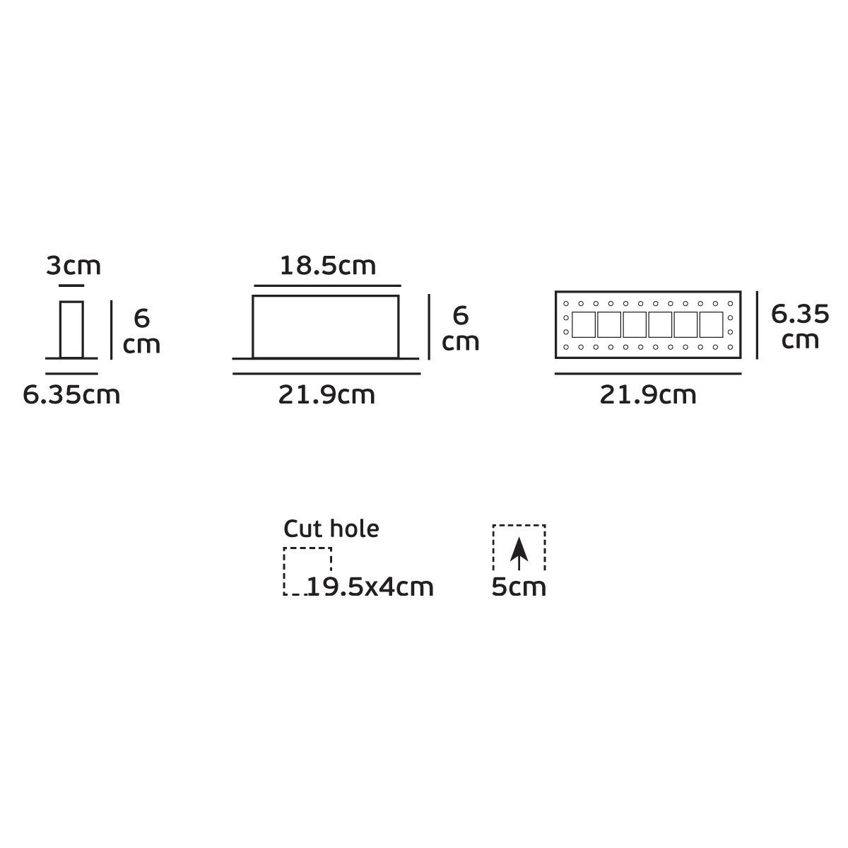 VK Light Bloc Mini Tubus LED – регулируема вградена лампа