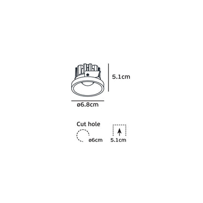 VK Light Poc LED вграден осветителен уред IP44