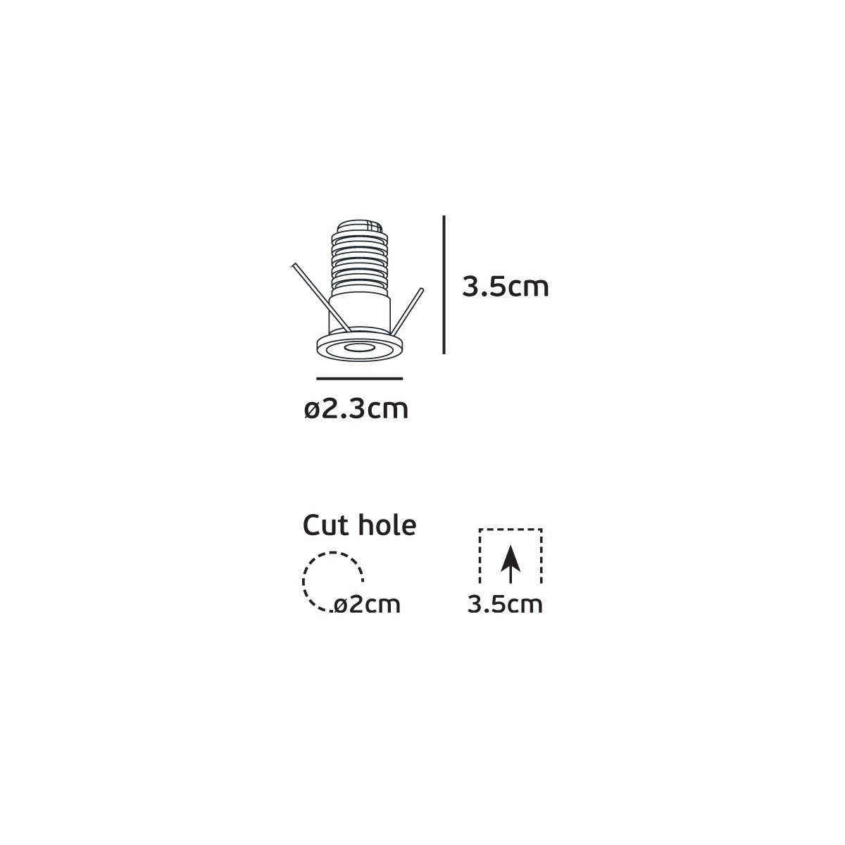 VK Light Smol LED вграден миниатюрен осветителен уред