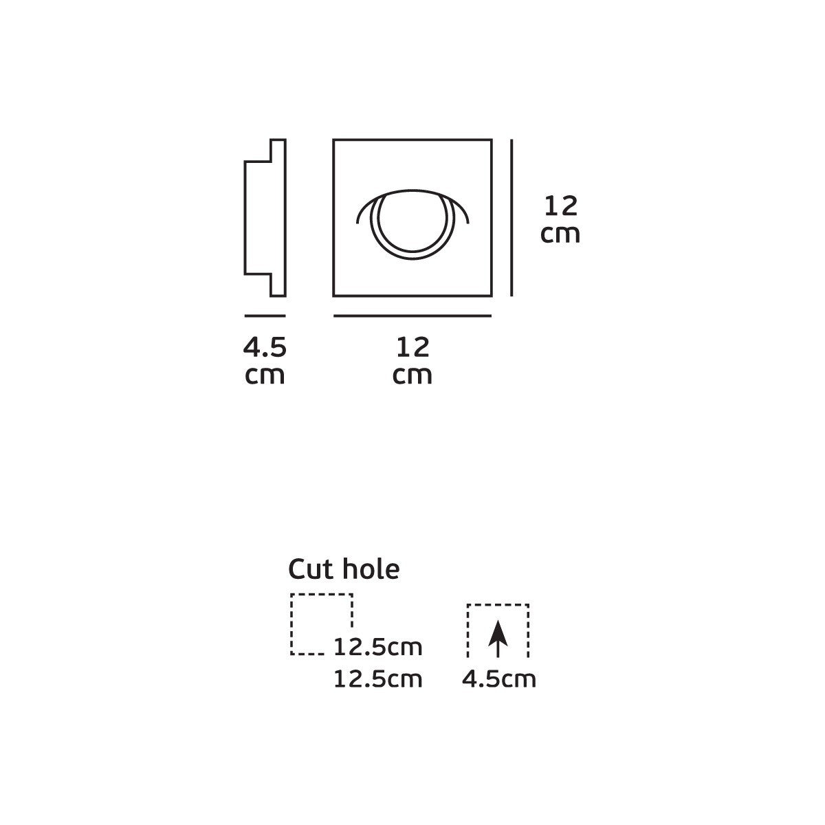 VK Light Downlight – гипсова вградена осветителна уредба GU10 с кръгла форма