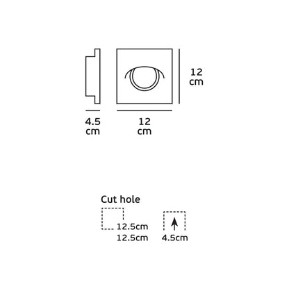 VK Light Downlight – гипсова вградена осветителна уредба GU10 с кръгла форма