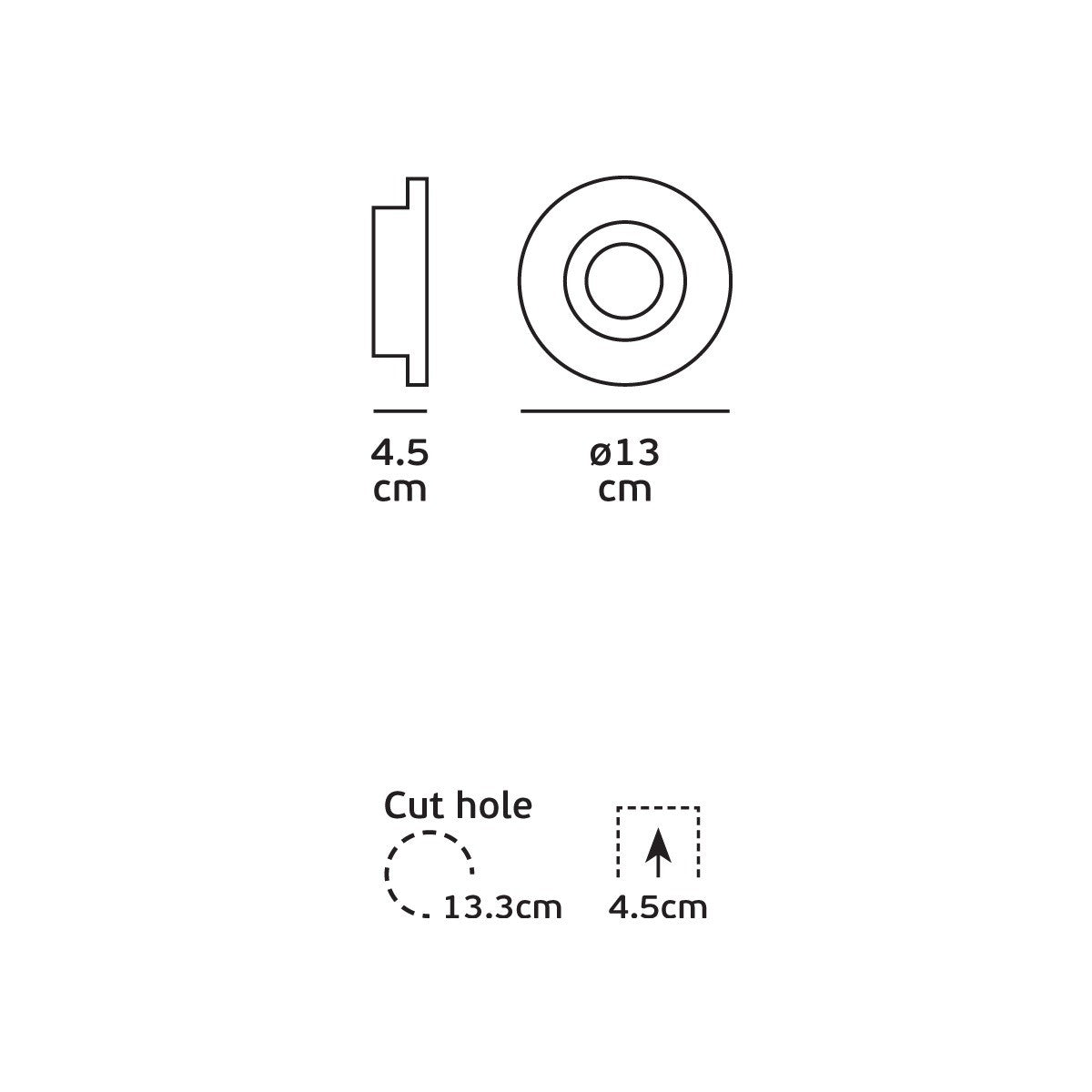 VK Light Downlight – гипсова вградена осветителна уредба GU10 с кръгла форма