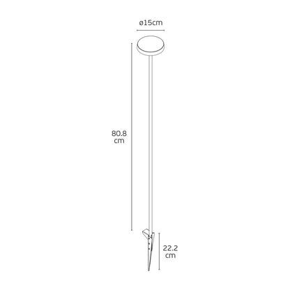 VK Light Mush LED стълбово осветително тяло с вграден контакт, IP65