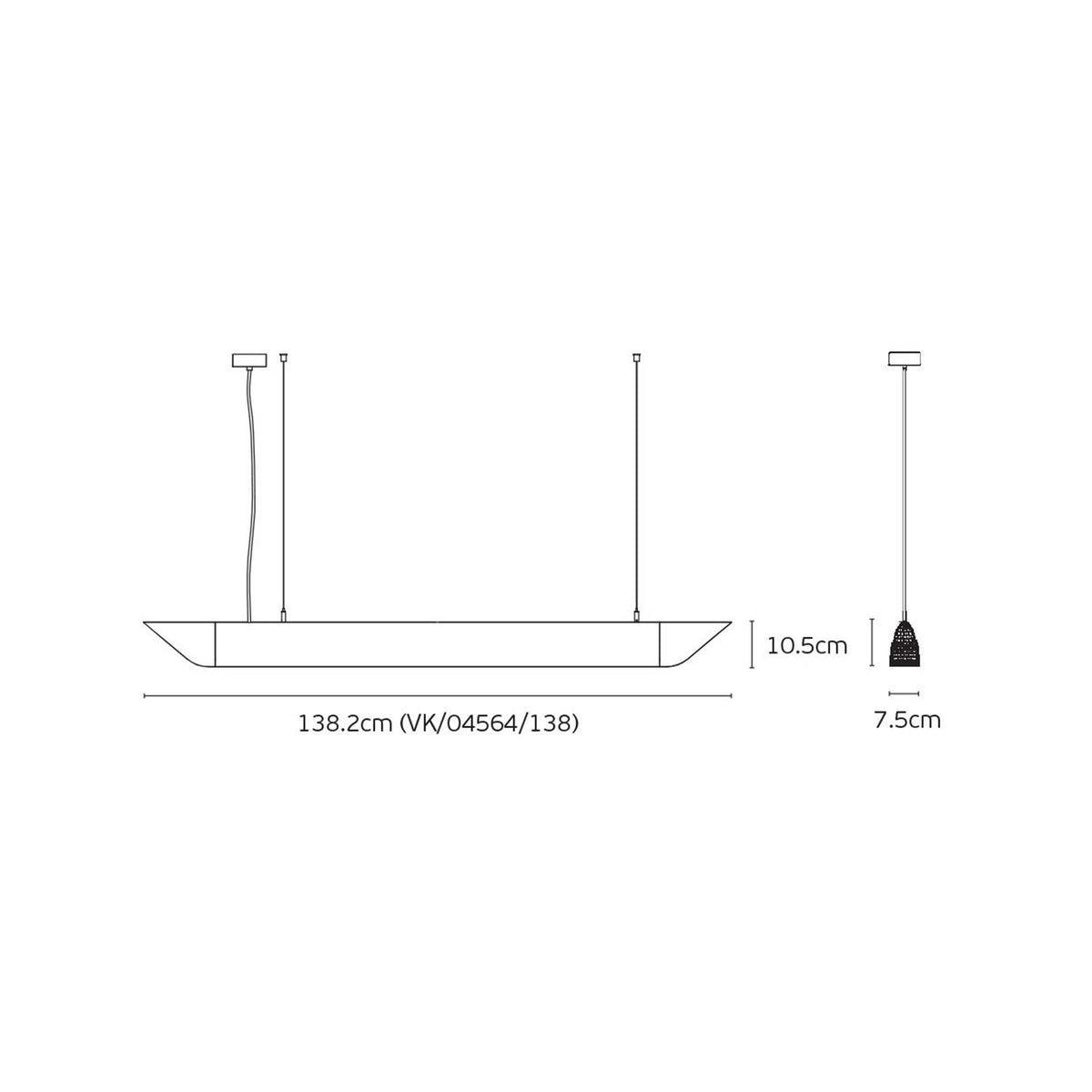 VK Light Mute Slim LED висяща акустична лампа