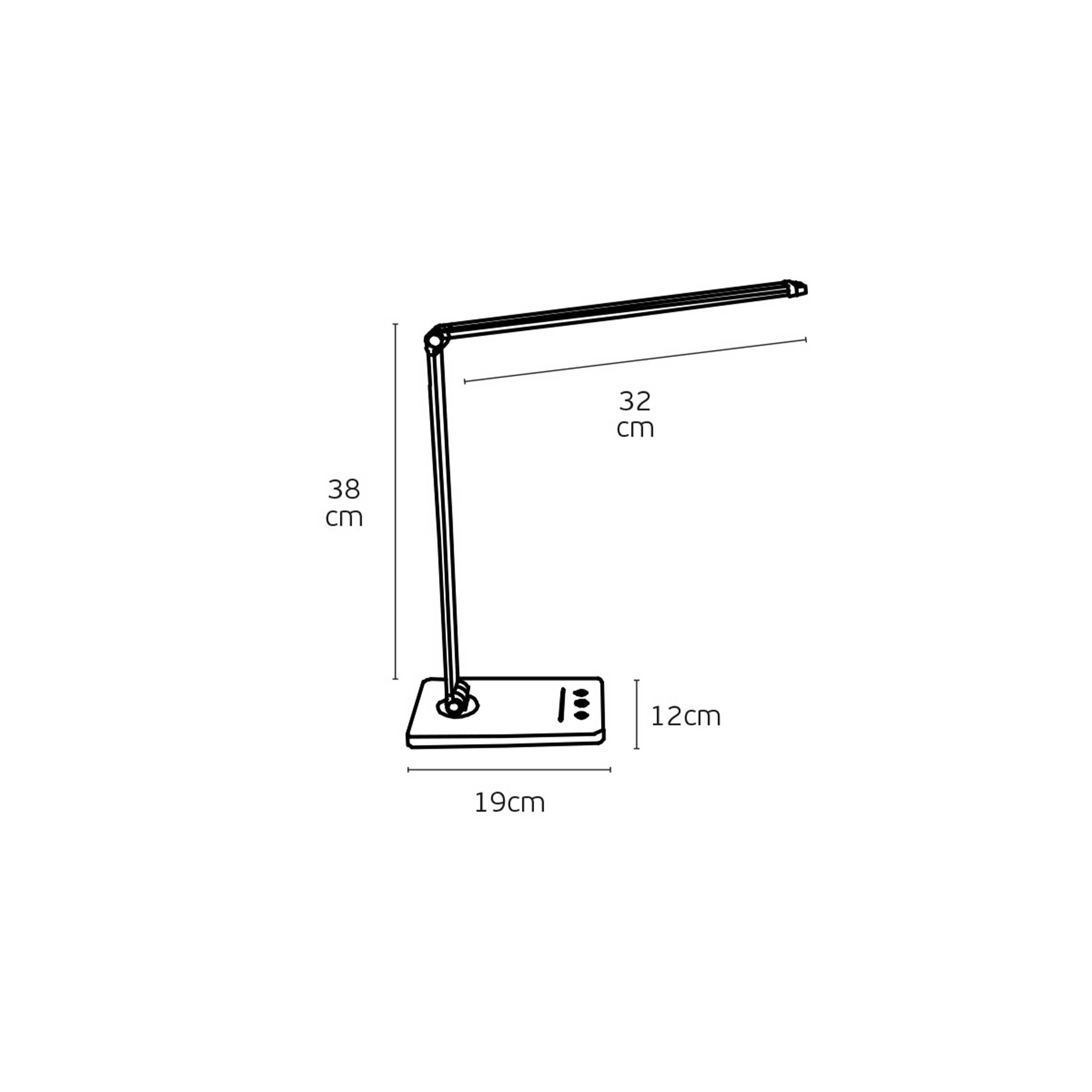 VK Light Nia Square LED настолна лампа с регулиране на яркостта 3CCT