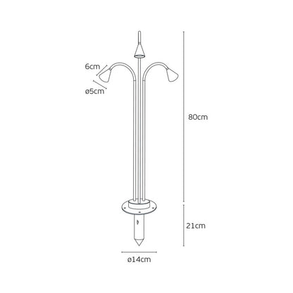 VK Light Rose 3 LED стълбово осветително тяло IP65