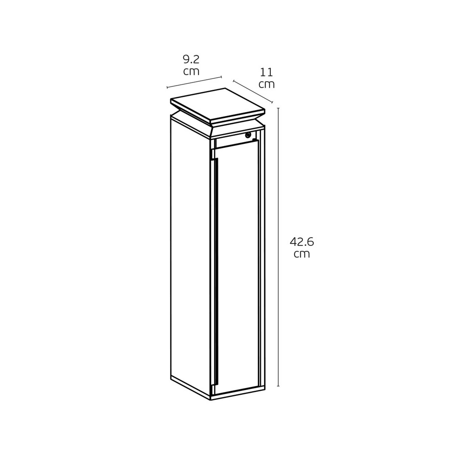 VK Light Run LED стълбово осветително тяло с Schuko контакти, IP54