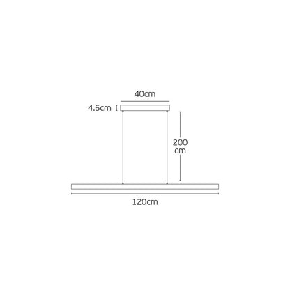 VK Light Woody LED висяща линейна дървена лампа