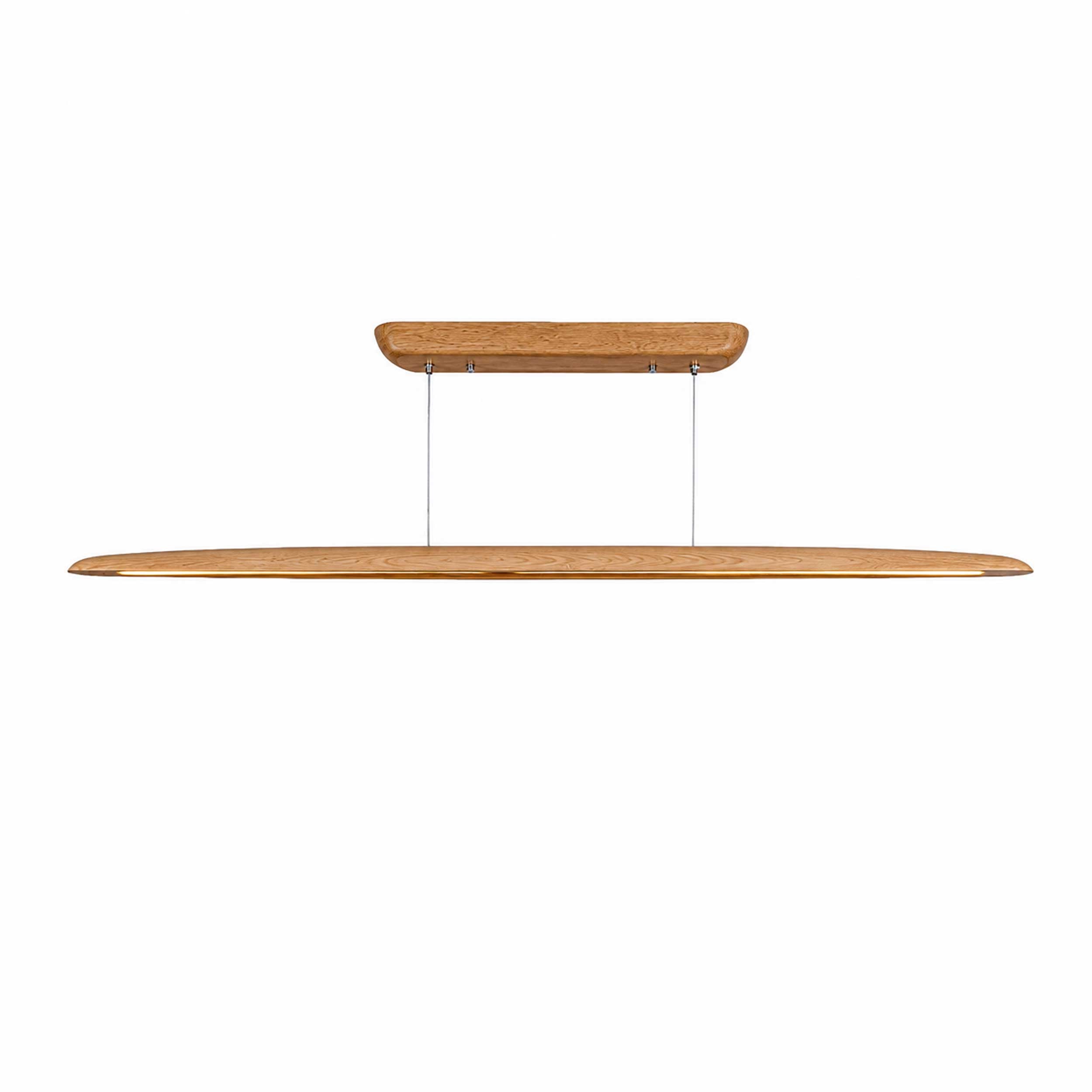 VK Light Woody LED висяща линейна дървена лампа със заоблени краища