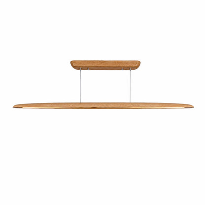 VK Light Woody LED висяща линейна дървена лампа със заоблени краища