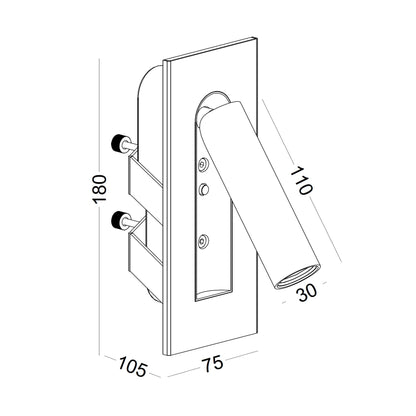 Reading spot 2 LED zápustné nábytkové svítidlo
