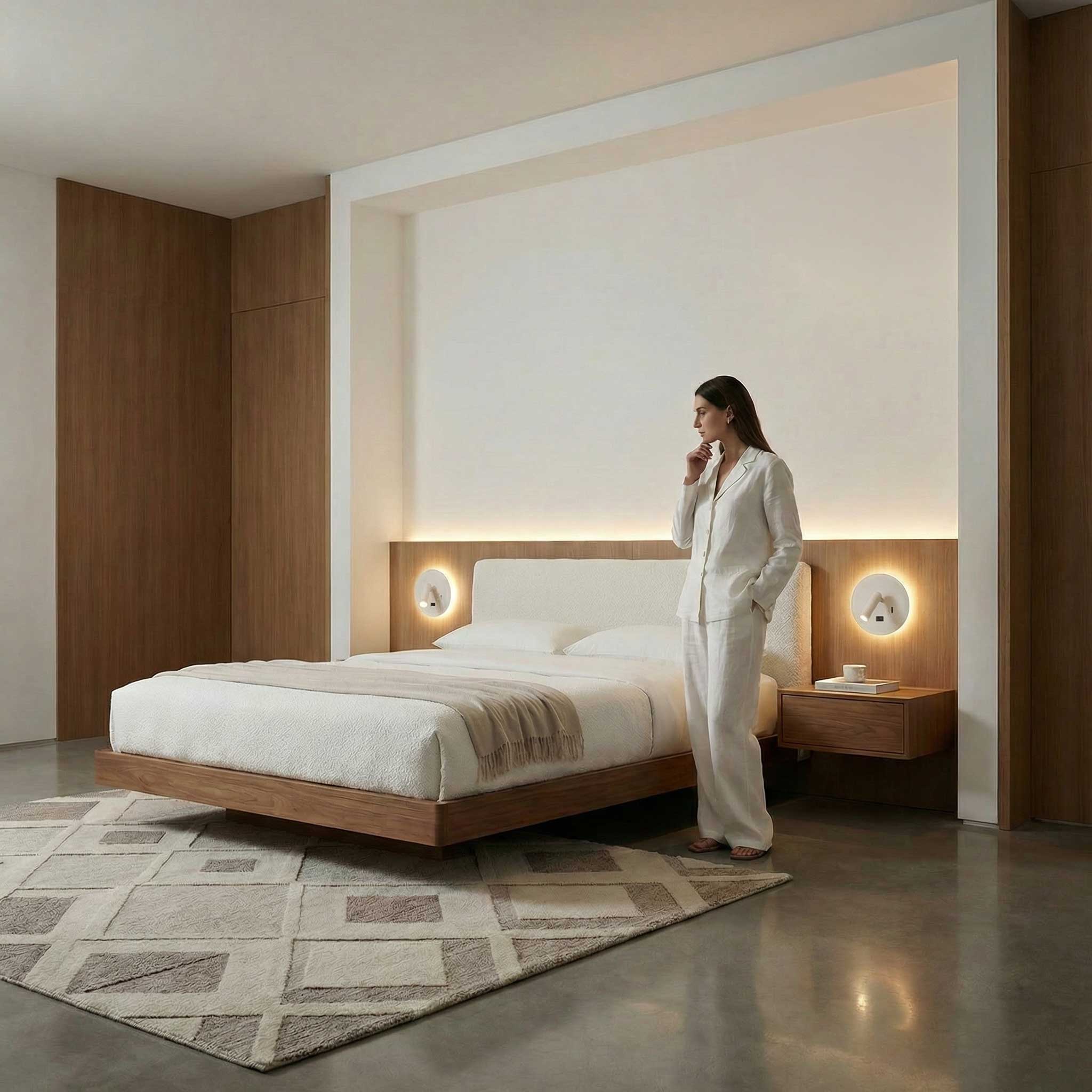 Околна LED светлина за четене с USB кръгъл