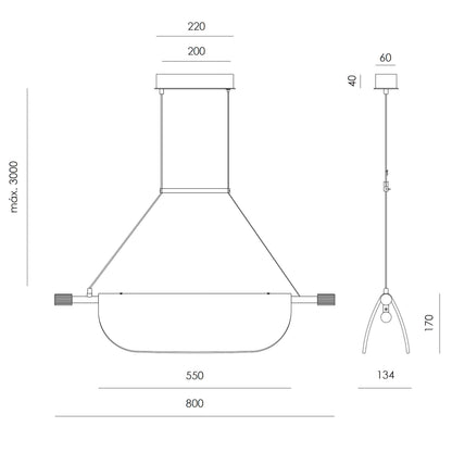 Aromas Lida Single LED висяща лампа
