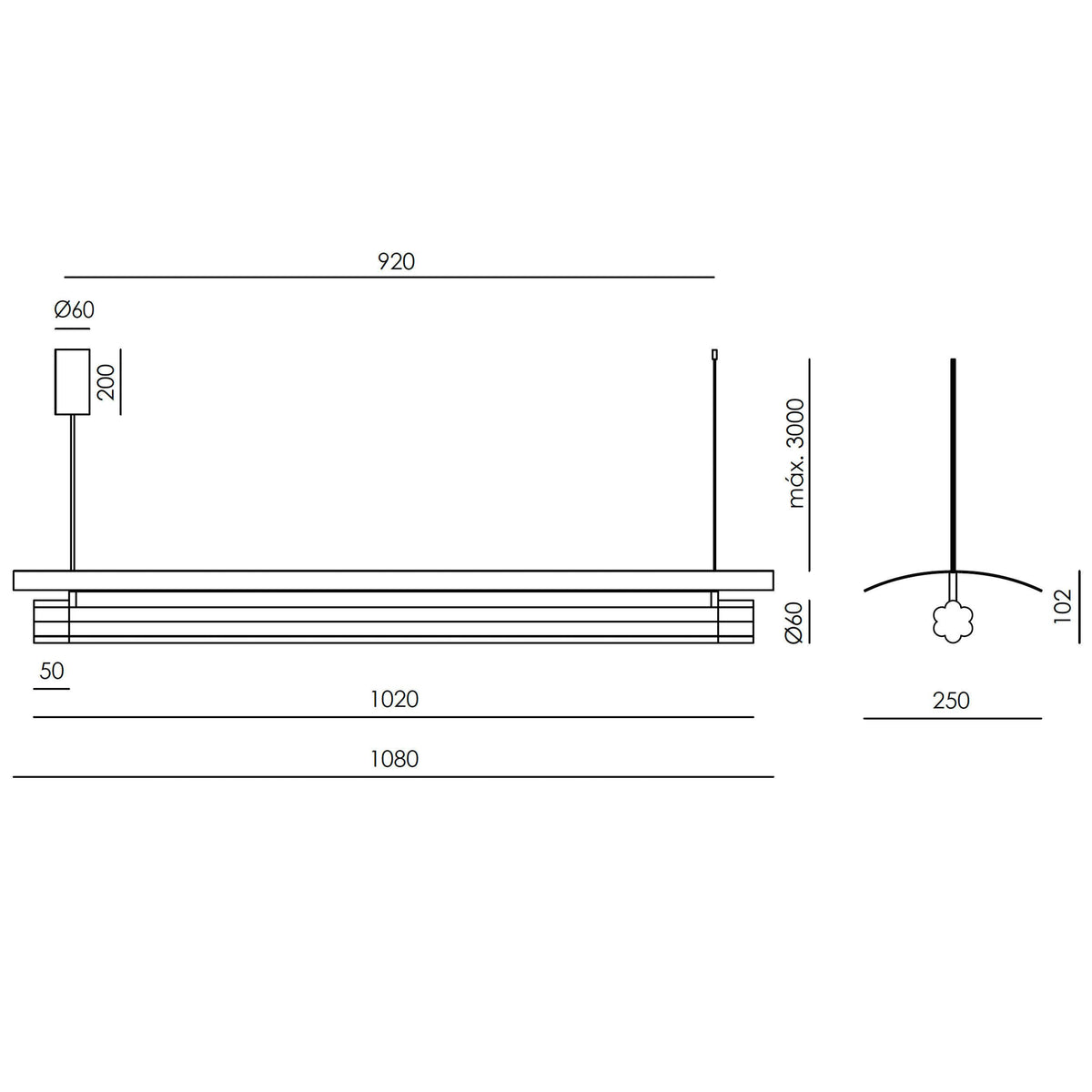 Aromas Tasta LED висяща лампа