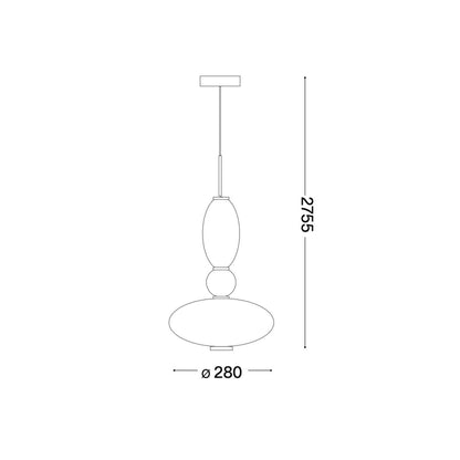 Ideal lux Lumiere LED závěsné skleněné svítidlo