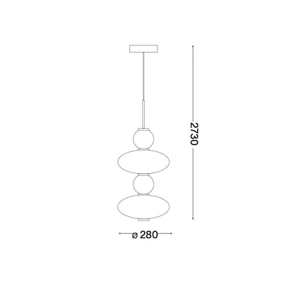 Ideal lux Lumiere LED závěsné skleněné svítidlo