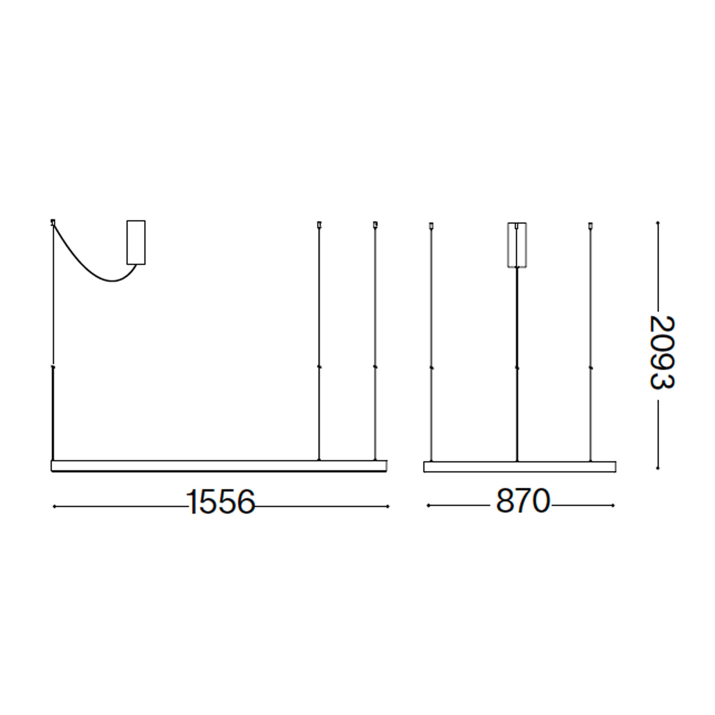 Ideal lux Waves LED висящо осветление